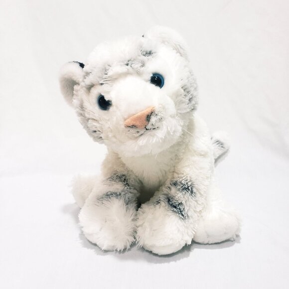 White Tiger Plush Stuffed Animal 10" Destination Nation Aurora 2015 Blue Eyes - Picture 1 of 10